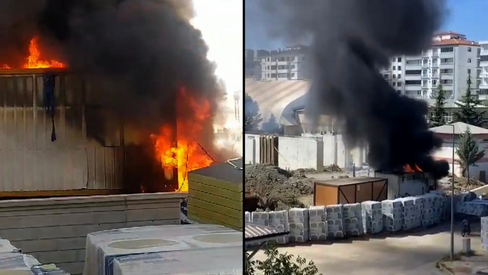 İBB'nin Elazığ'da yaptıracağı okulda yangın