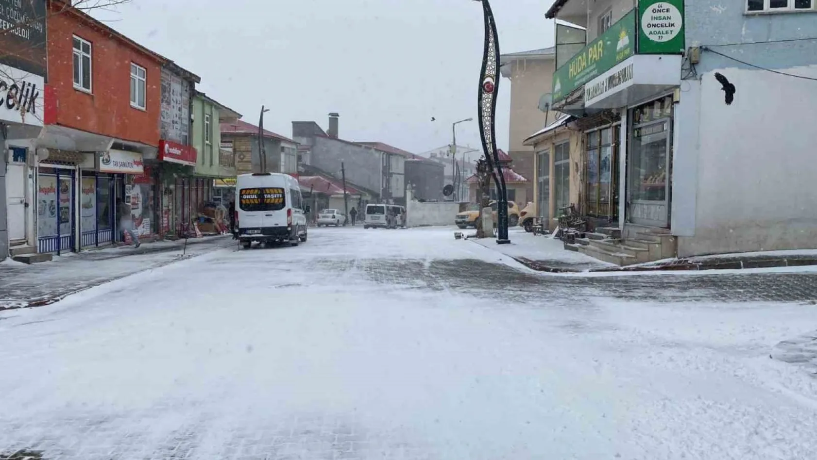 Mart sonu Bingöl'e kar yağdı