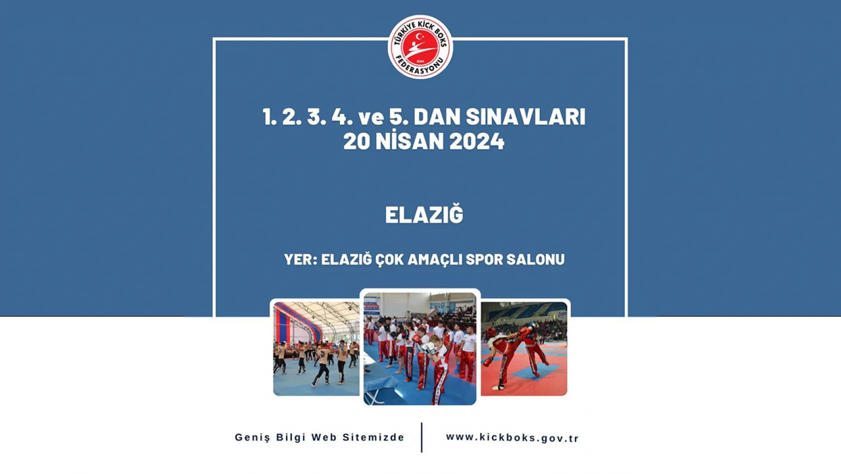 Kick boks dan kuşak sınavı Elazığ'da yapılacak