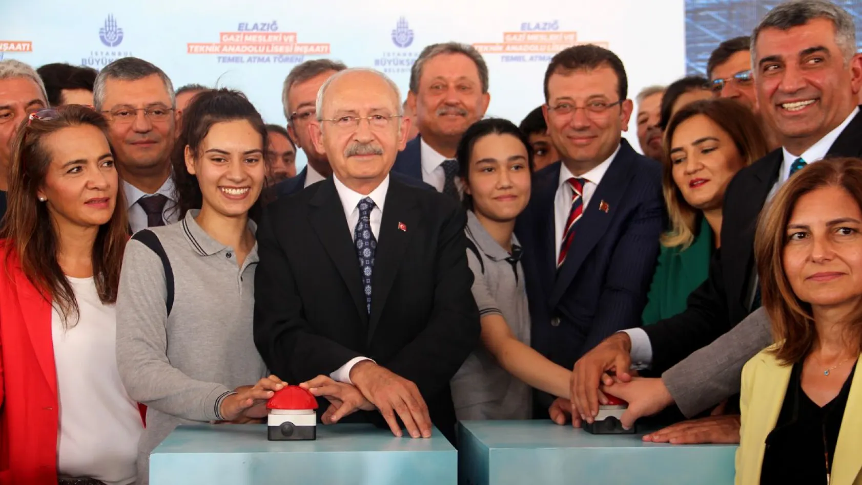 Kılıçdaroğlu ve İmamoğlu temel atma törenine katıldı