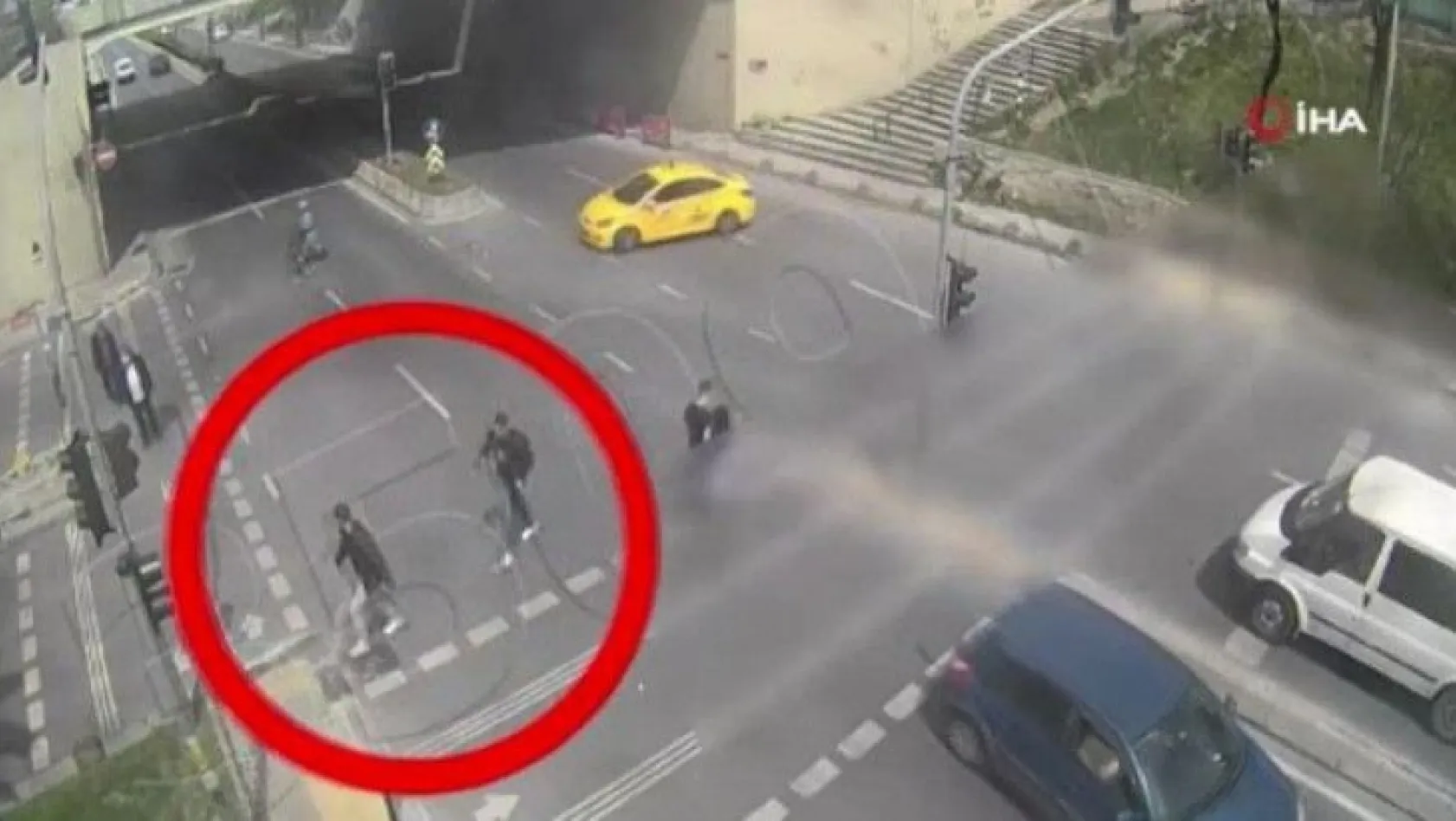 Otogarda 5 kilo patlayıcıyla yakalanan teröristler kamerada