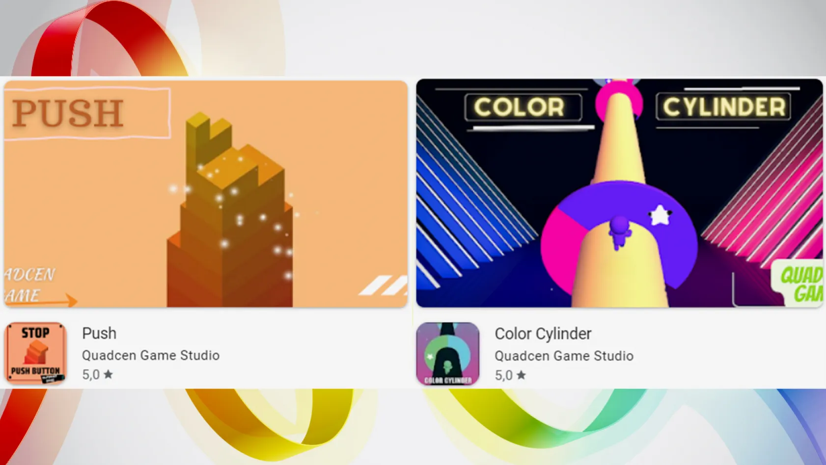 Push ve Color Cylinder eğlenceli mobil oyunları yayında!
