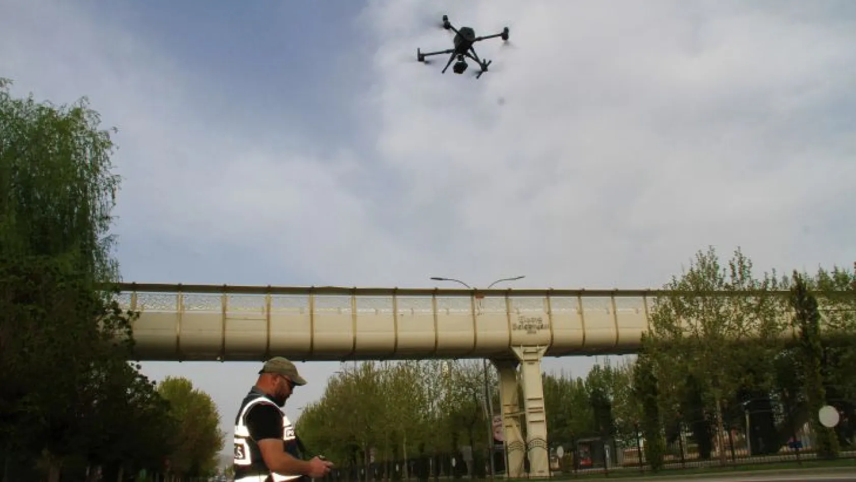 Bayram öncesi dron destekli trafik denetimi