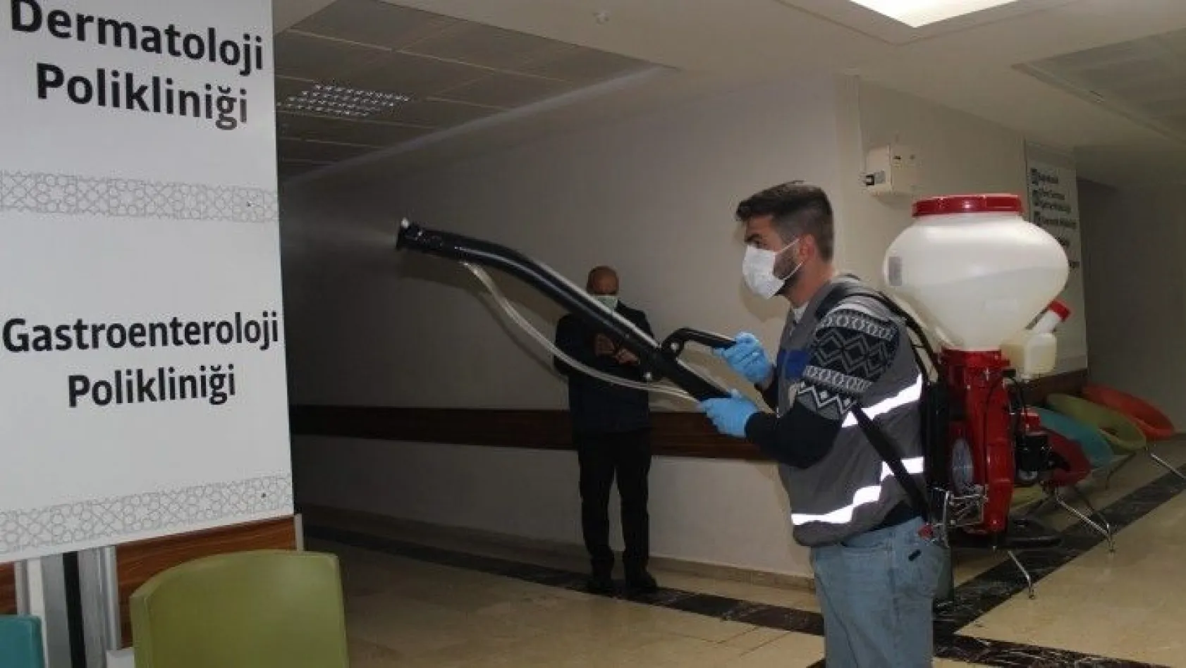 FÜ Hastanesi koronaya karşı dezenfekte edildi