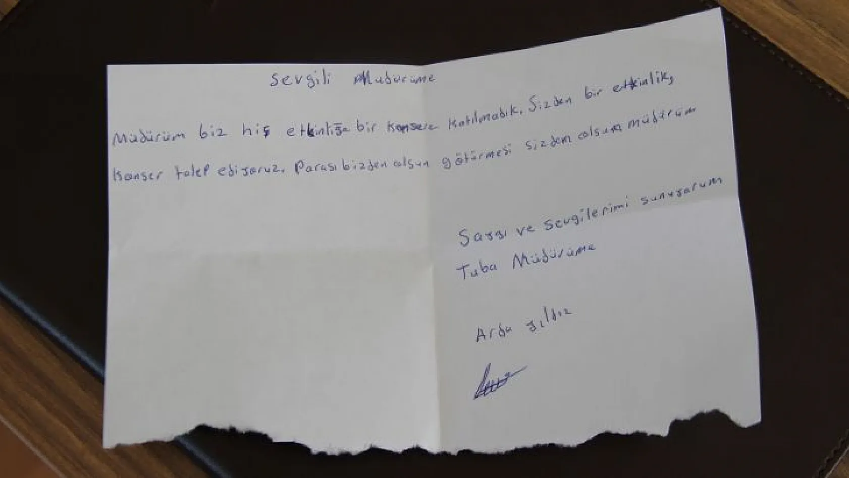 Öğretmenine not bıraktı, hayali gerçek oldu