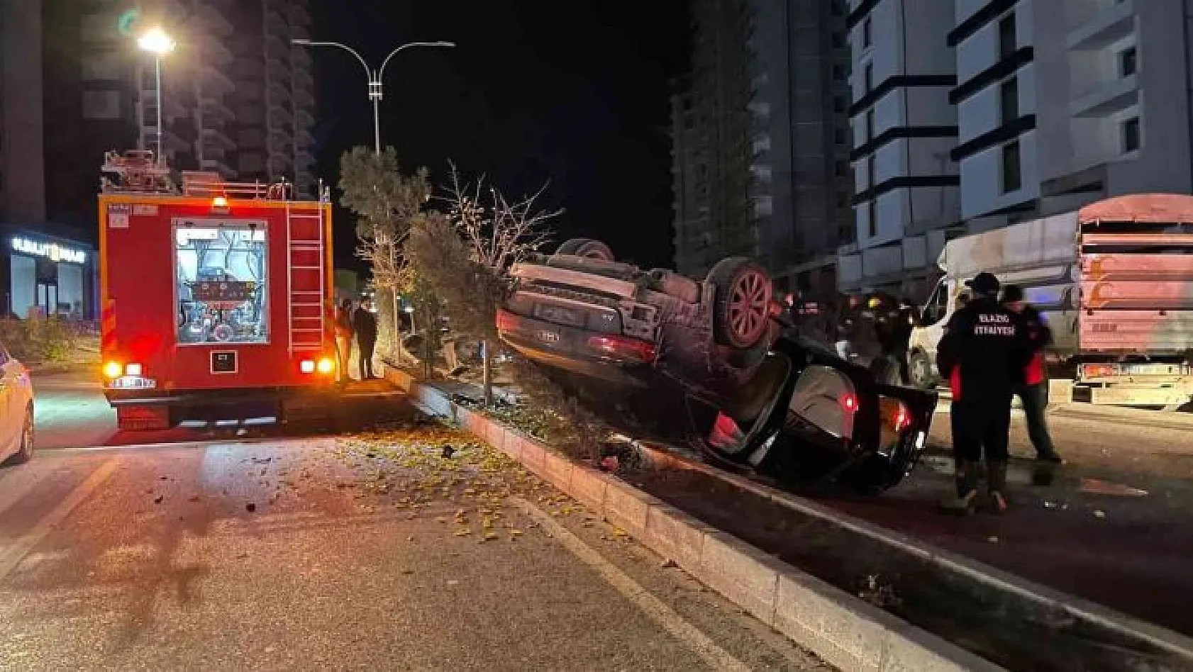Sürücü direksiyon hakimiyetini kaybetti, araç takla attı