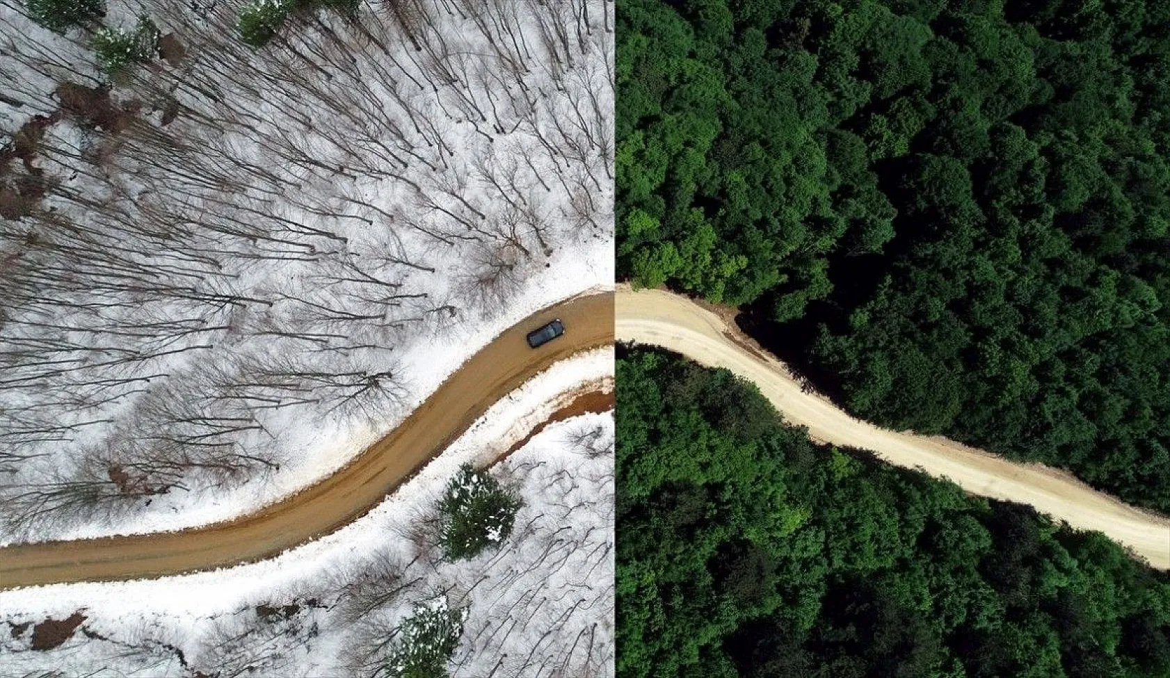 Kuş bakışı fotoğraflarla Türkiye'den yaz-kış manzaraları