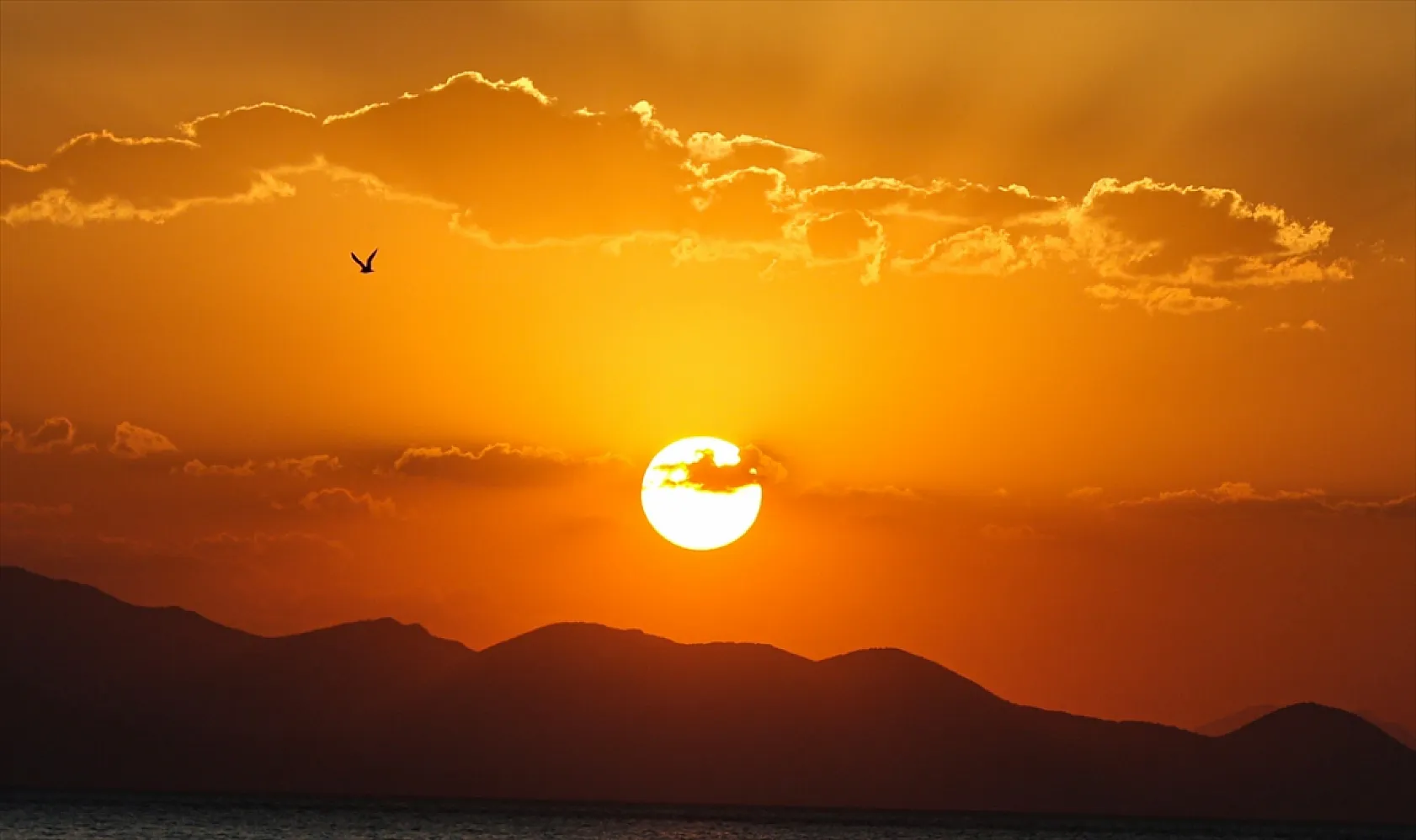 Van'da gün batımı