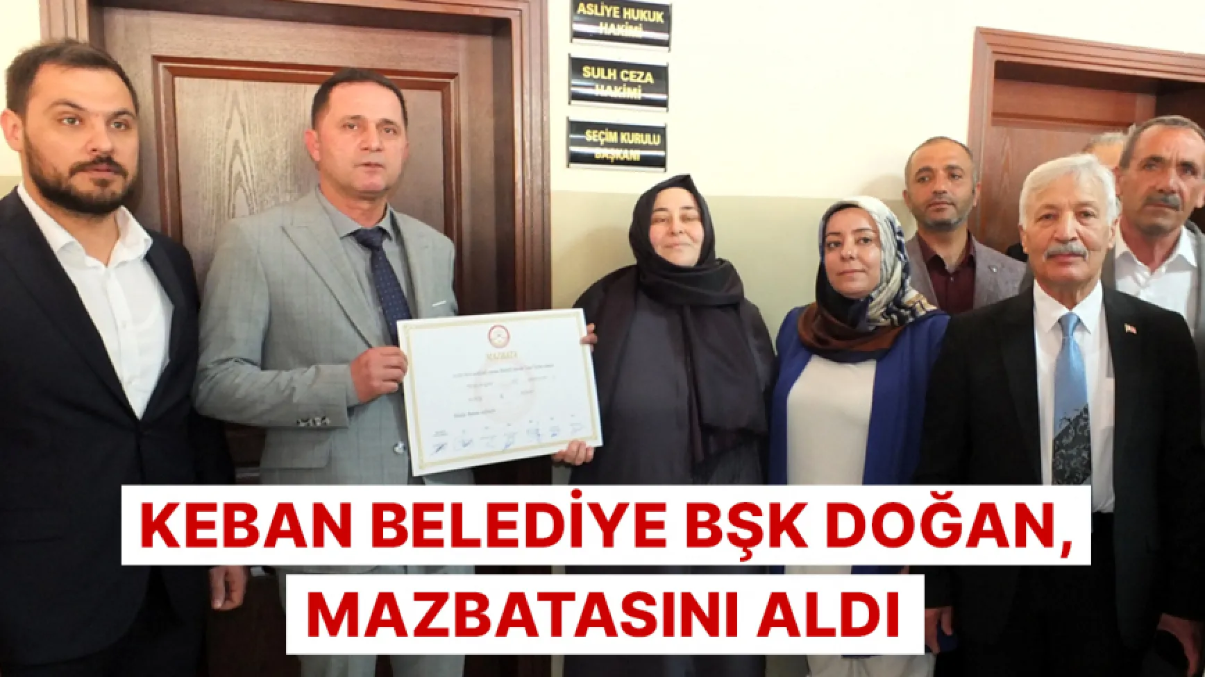 Keban Belediye Başkanı Doğan, Mazbatasını aldı