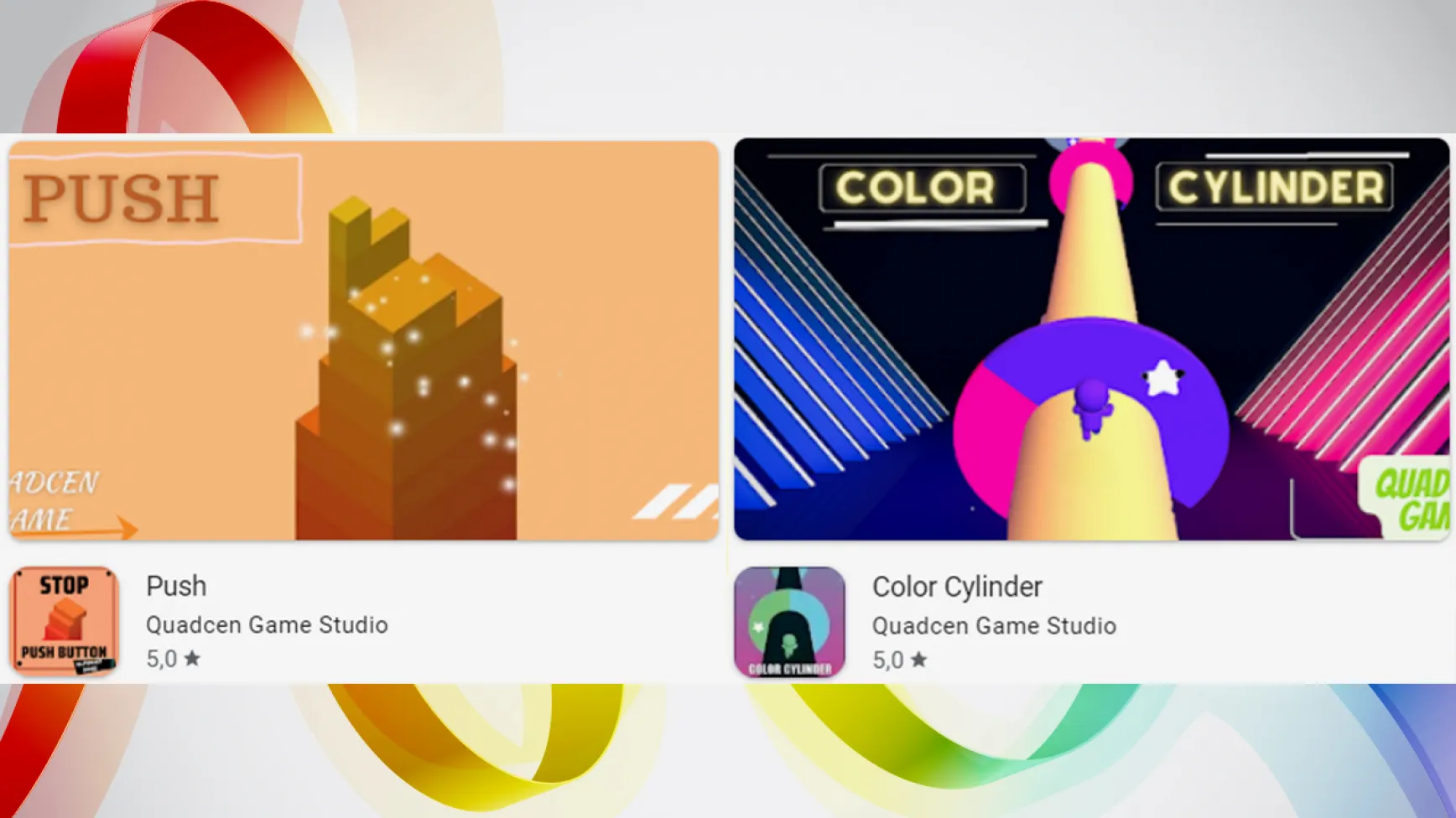 Push ve Color Cylinder eğlenceli mobil oyunları yayında!