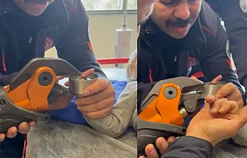 Bebeğin imdadına itfaiye yetişti