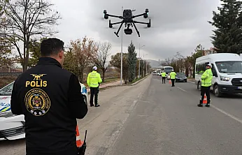 Elazığ'da dronla trafik denetimi
