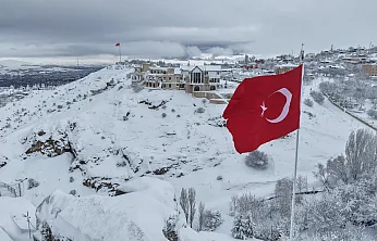 Elazığ'da kış güzelliği havadan görüntülendi