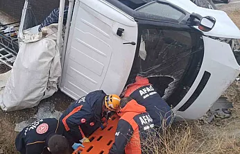 Elazığ'da pikap şarampole uçtu