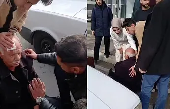 Otomobilin çarptığı yaşlı adam yaralandı