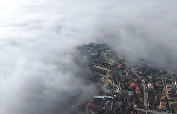 Sis tabakası dron ile görüntülendi