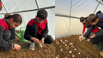 Arıcak'ta minik eller toprakla buluştu