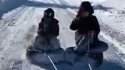 Çocukların eğlencesi kameralara yansıdı