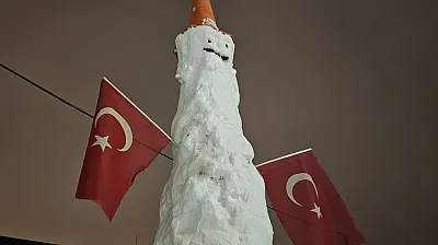 Elazığ'da dev kardan adam