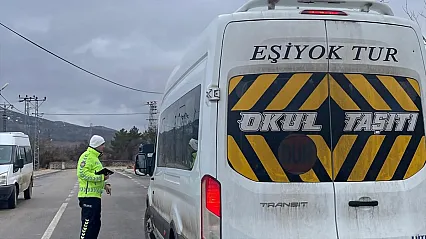 Elazığ'da okul servis araçları denetlendi