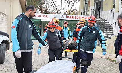 Elazığ'da deprem ve yangın tatbikatı