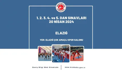 Kick boks dan kuşak sınavı Elazığ'da yapılacak