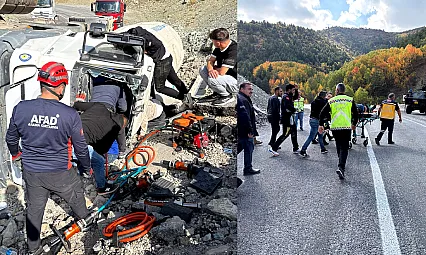 Tunceli'de mikser kazası!