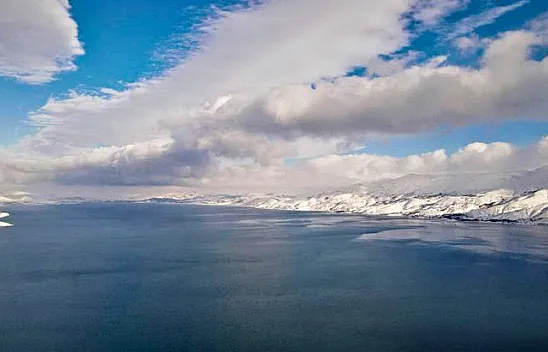 Doğunun gizli denizi Hazar Gölü'nde kış güzelliği