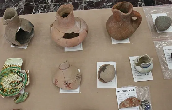 İşte Harput Kalesi'nden çıkan eserler