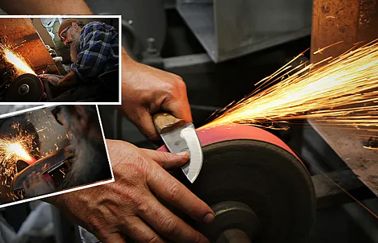 Bıçak bileyicilerin kurban mesaisi başladı