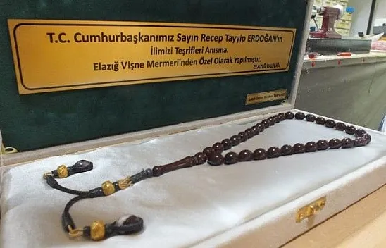 Cumhurbaşkanı Erdoğan'a özel tespih