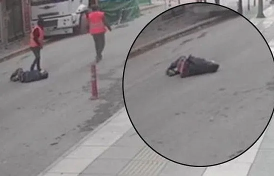 Deprem anında pencereden atladı!