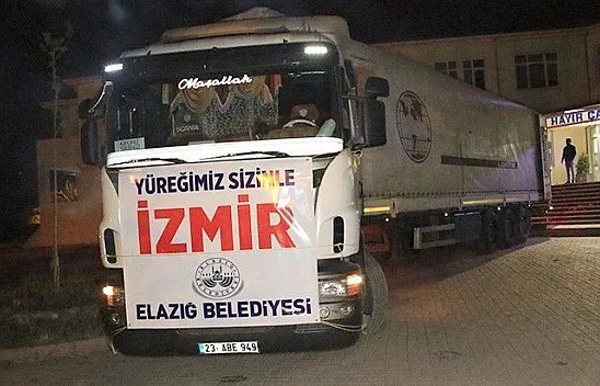 Deprem bölgesi Elazığ'dan İzmir'e yardım