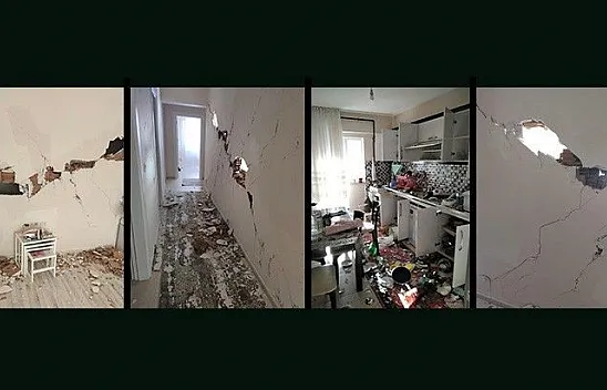 Deprem sonrası hasarlar oluştu!