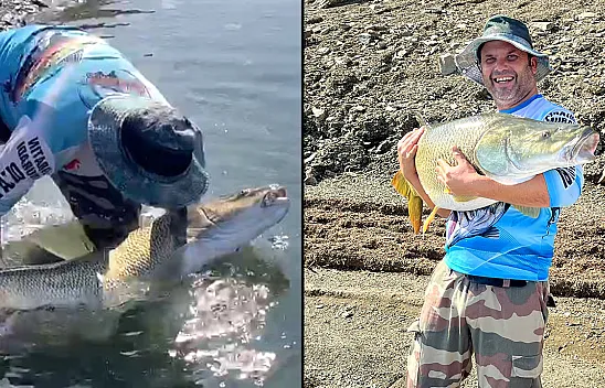 Dev turnayı yakaladı, sonra tekrar suya bıraktı