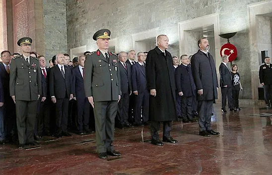 Devlet erkanı Anıtkabir'de