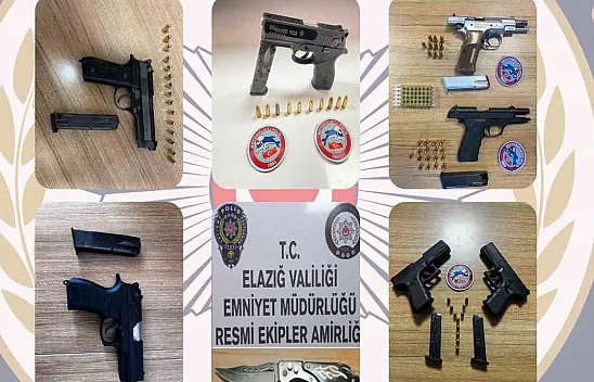 Elazığ'da ruhsatsız silah operasyonu
