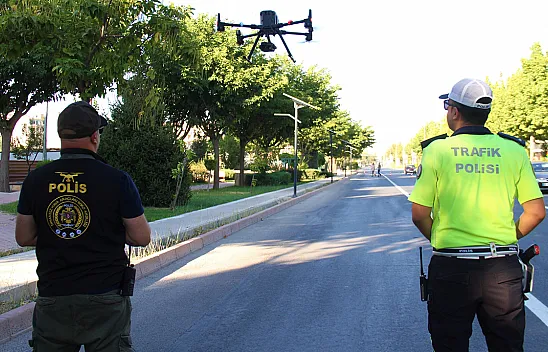Elazığ'da drone destekli trafik denetimi