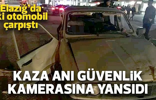 Kaza anı güvenlik kamerasına yansıdı