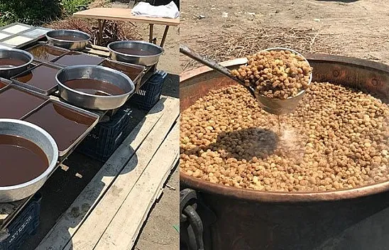 Köylerde doğal pekmez yapımı başladı