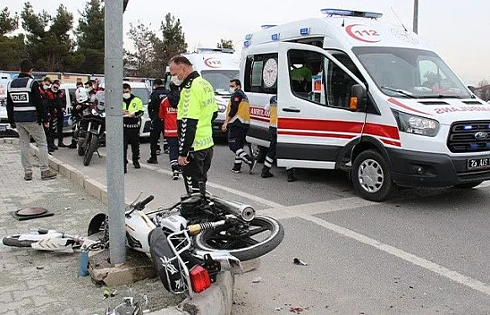 Elazığ'da motosiklet kazası