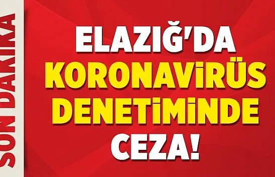 Elazığ'da koronavirüs denetiminde ceza!