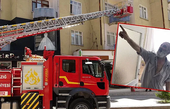 Evinin bir odasında mahsur kalan adam kurtarıldı