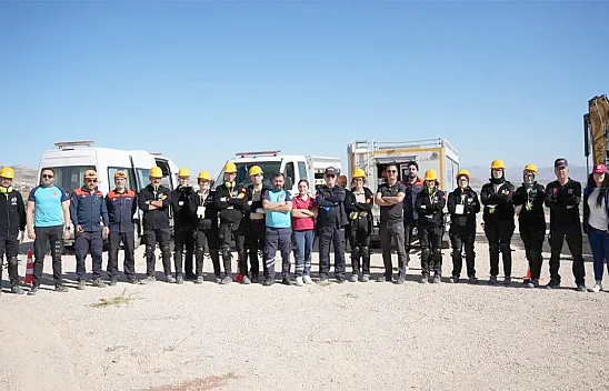 Gönüllülerle tatbikat