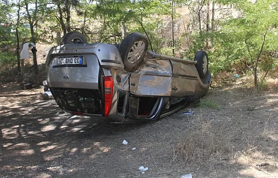 Otomobil piknik alanına uçtu