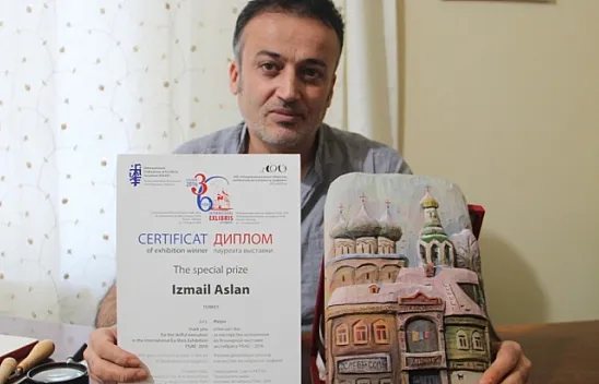 Elazığlı ekslibris sanatçısına Rusya'dan onur ödülü