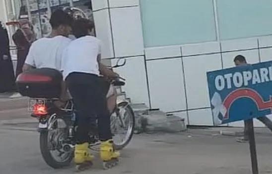 Trafikte patenle tehlikeli yolculuk