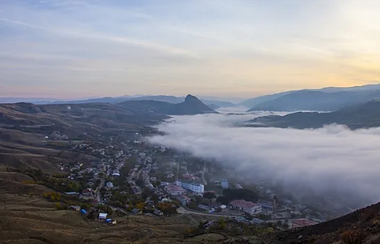Palu'da sis bulutu güzel görüntü oluşturdu