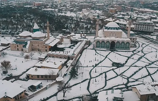 Beyaza bürünen Türkiye havadan görüntülendi