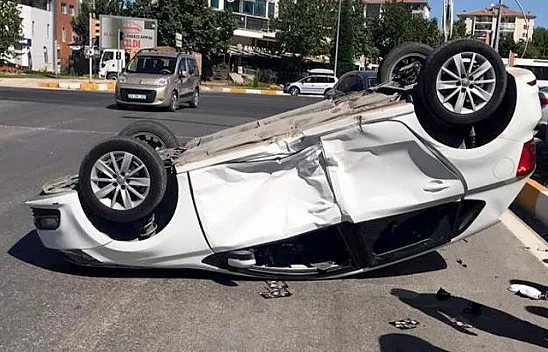 Hazardağlı kavşağında trafik kazası